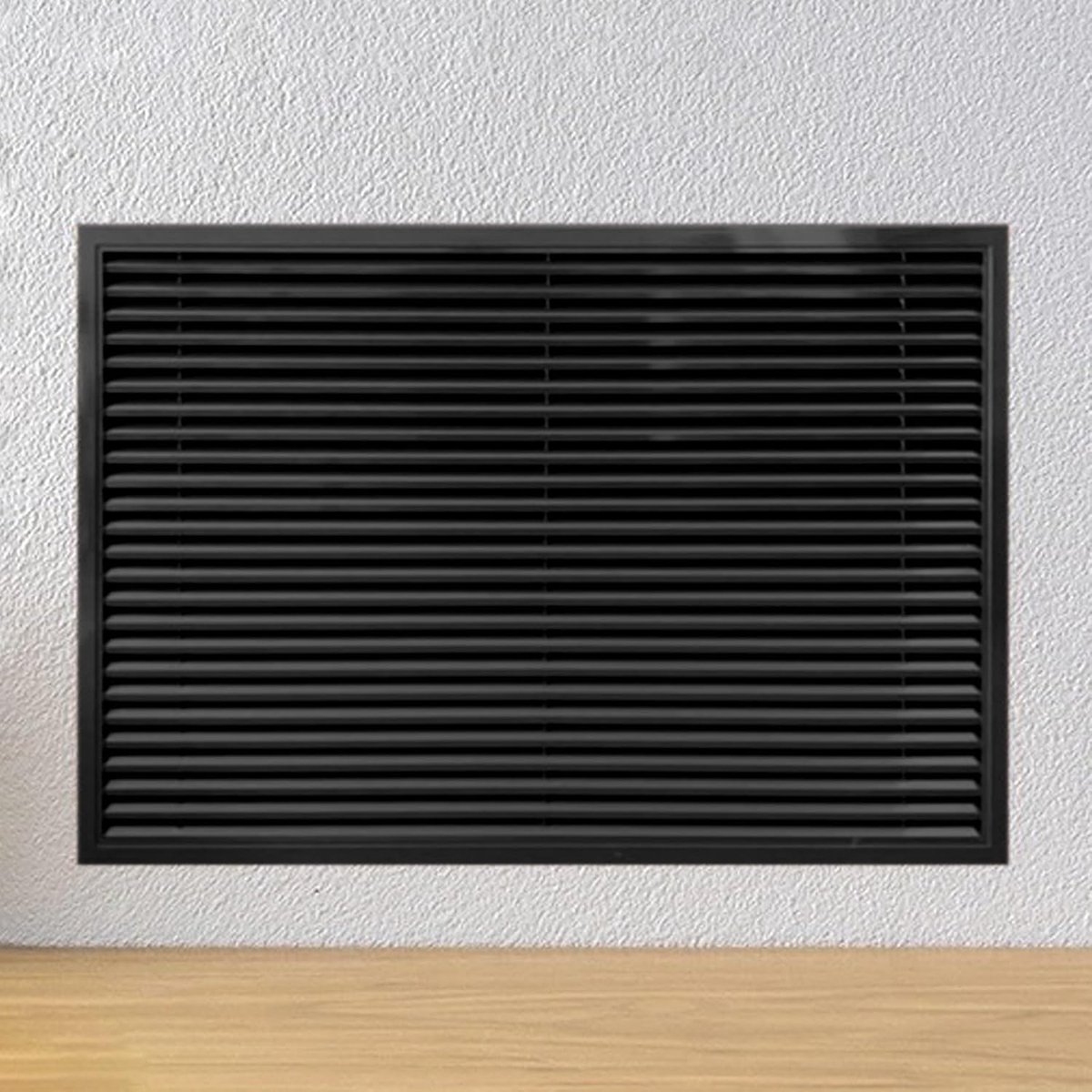 Aluminium Ventilatie Rooster - Afdekking Wand Plafond - Ventilatie Verbeteren - Roestbestendig Aluminium - 60x60x2.5cm - Zwart