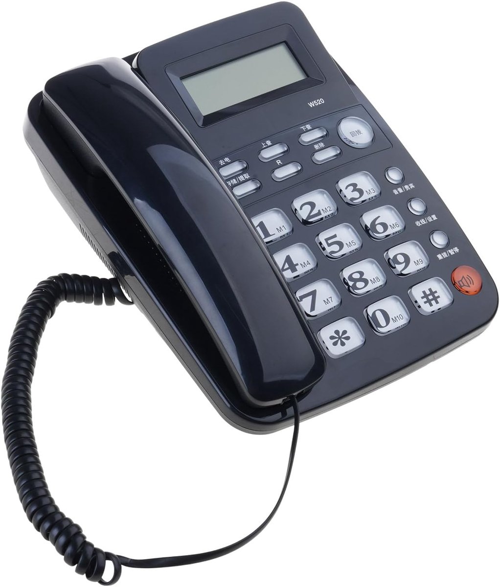 Vaste Telefoon - Grote Knoppen - Duidelijke Communicatie - Anti-Drop Behuizing - 210x170x84MM - Zwart