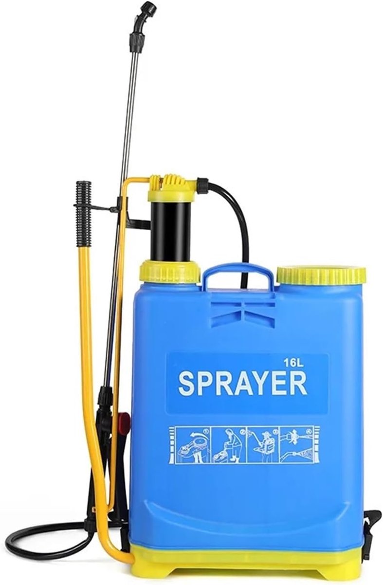 Drukspuit - Tuinsproeier - Planten Water Geven - Versterkte Vatwand - 16 Liter - Groen