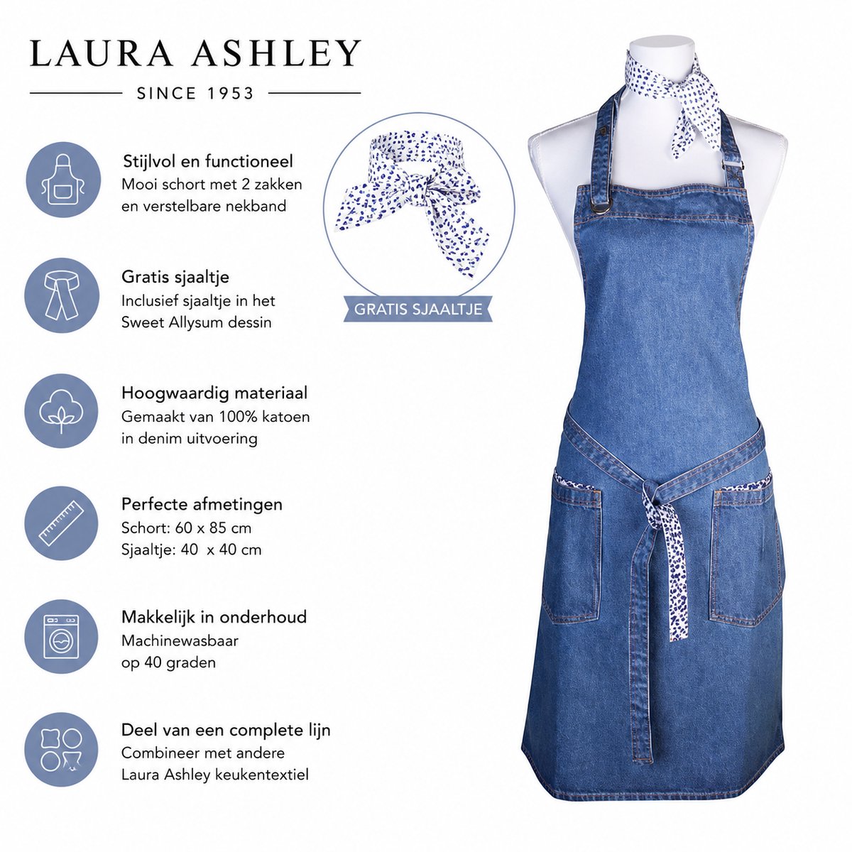 Laura Ashley Schort Jeans met Sjaaltje