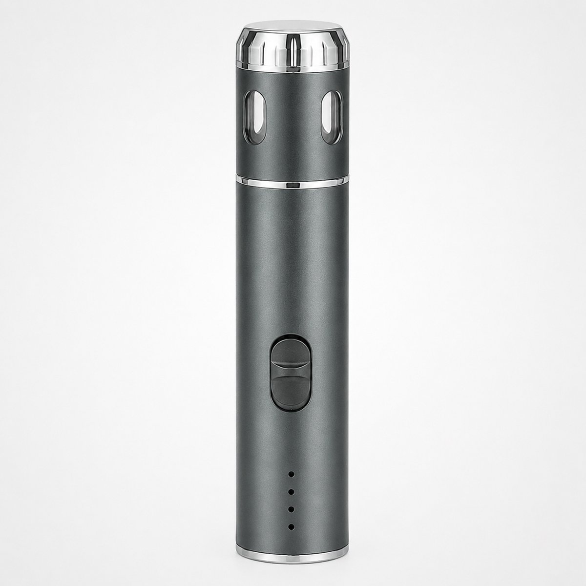 Zirkle Premium - Elektrische Kruidenmaler / Specerijmolen / Mini Spice Grinder - USB Oplaadbaar met Batterij-indicator - Voor Gedroogde Kruiden en Specerijen - Compact voor Reizen, Vakantie, Camping en Outdoor Gebruik - Grijs