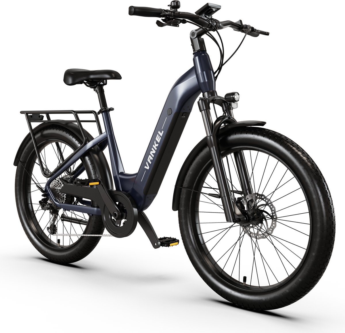 Vankel GUNAI P2 stads-e-bike 26 inch - 720Wh LG accu - 120 km lange actieradius - hydraulische remmen voor en achter - 250W achterwielmotor - dubbele krachtsensor - aluminium frame - Shimano 7 versnellingen - zwart