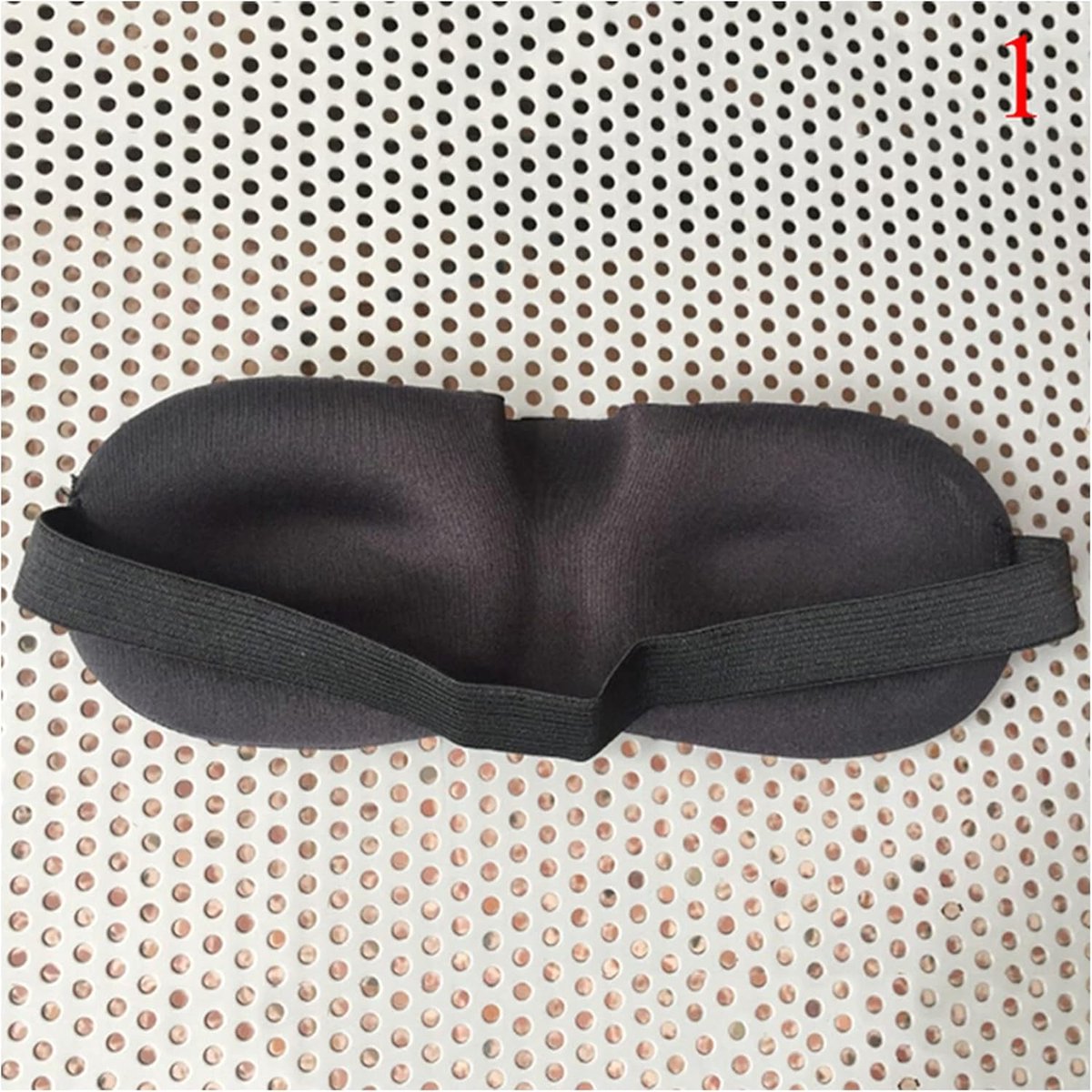 Oogmasker voor Slapen - Slaapmasker Blinddoek - Ontspannen Slapen - 3D Ooguitsparing - 23 x 8 cm - Zwart