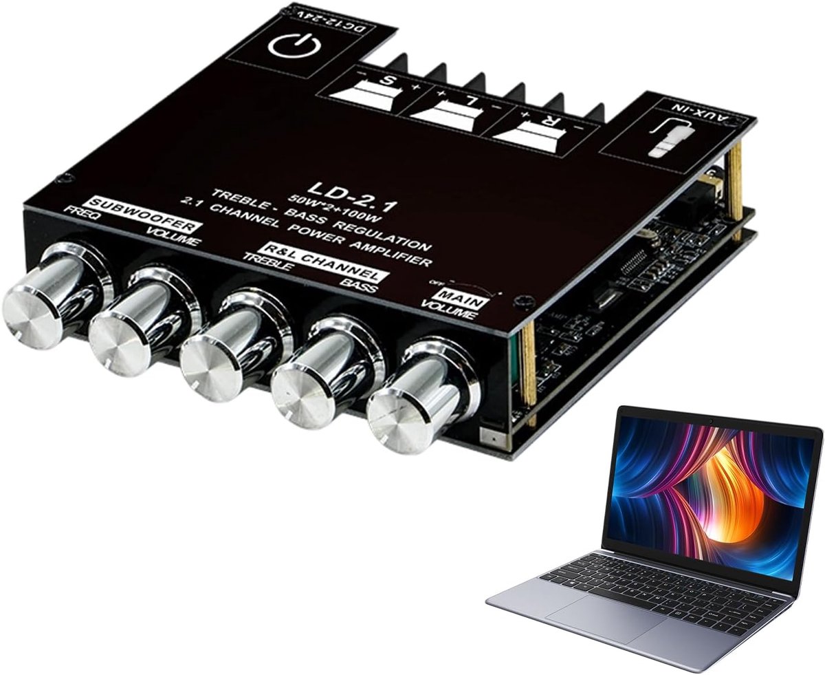 Draadloze Versterkerkaart - Geluidsontvanger Module - Audio Streamen - 2.1 Kanaals Surround Sound - 9.3 x 9 x 2.2 cm