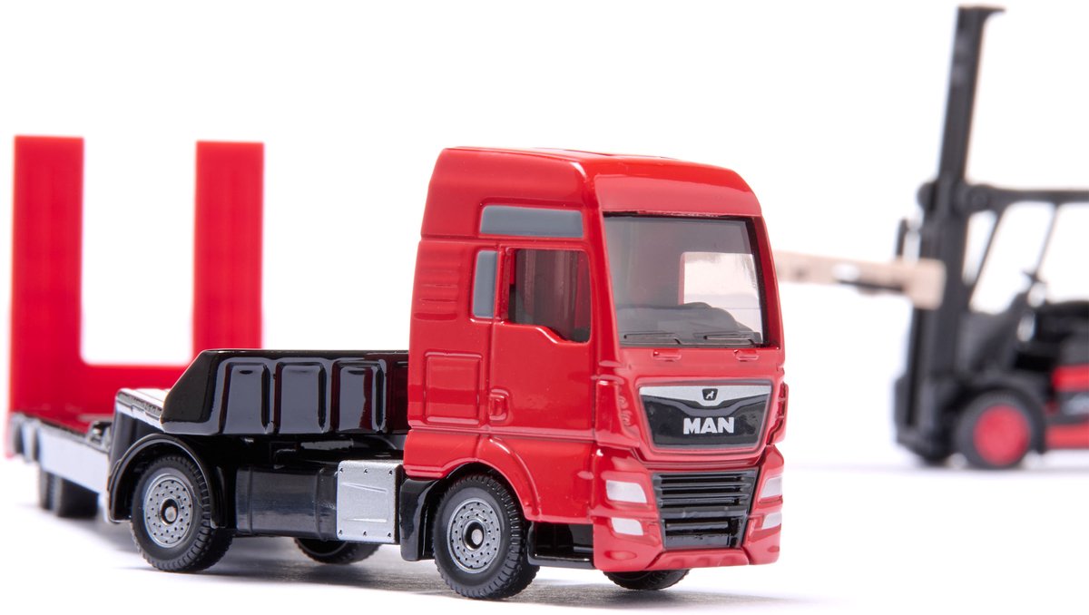 Siku 1763, MAN Vrachtwagen met Linde Vorkheftruck, schaal 1:87, metaal/kunststof — cadeau in Spellen & Speelgoed - foto 3