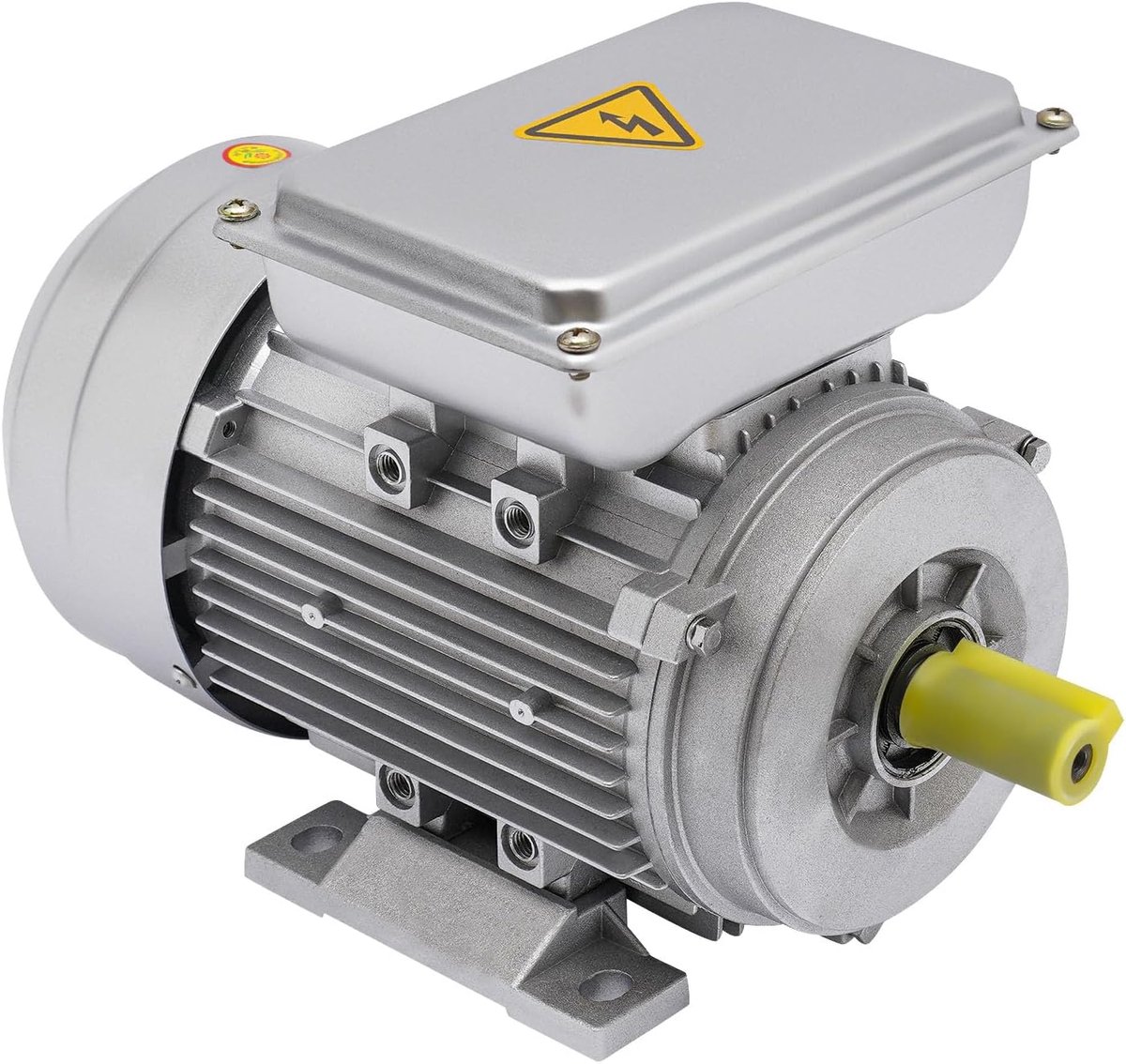 Draaistroommotor - Elektromotor Energiebesparende Motor - Waterpompen Aandrijven - Zuiver Koperen Spoel - Asdiameter 19 mm - Zilver