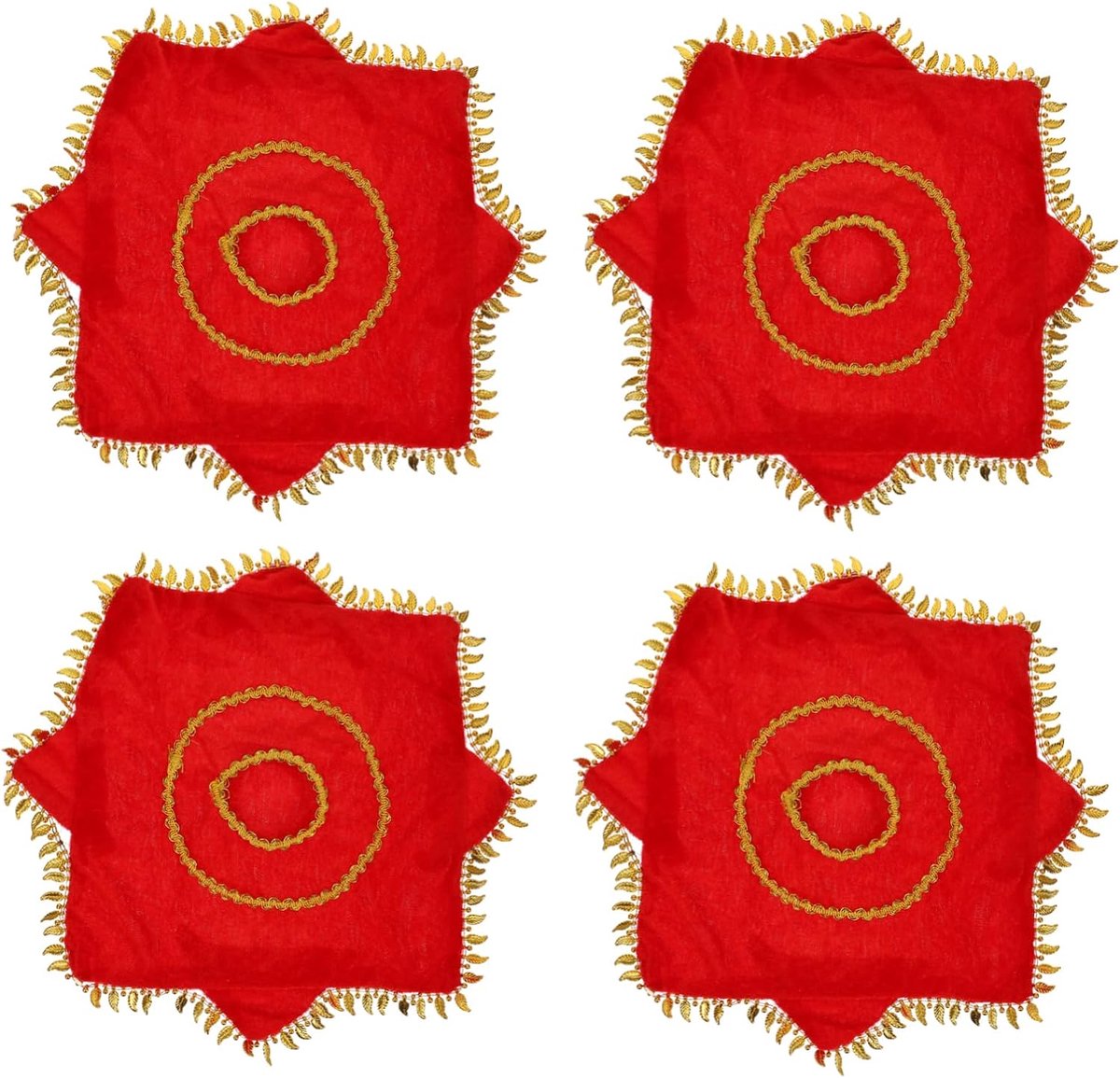 Danszakdoeken - Dansdoekjes Chinese Stijl - Podiumoptredens - Eenvoudig Te Roteren - 37x37cm - Rood