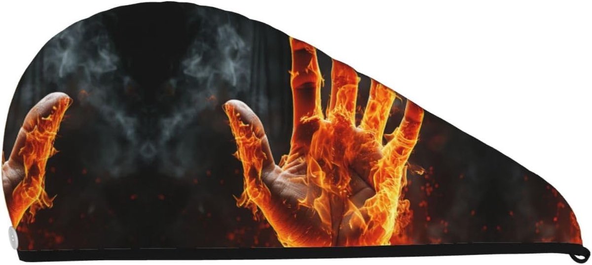 Haardrogende Cap - Haartulband Koraalfluweel - Snel Haar Drogen - Super Absorberend - 64 x 26 cm - Zwart