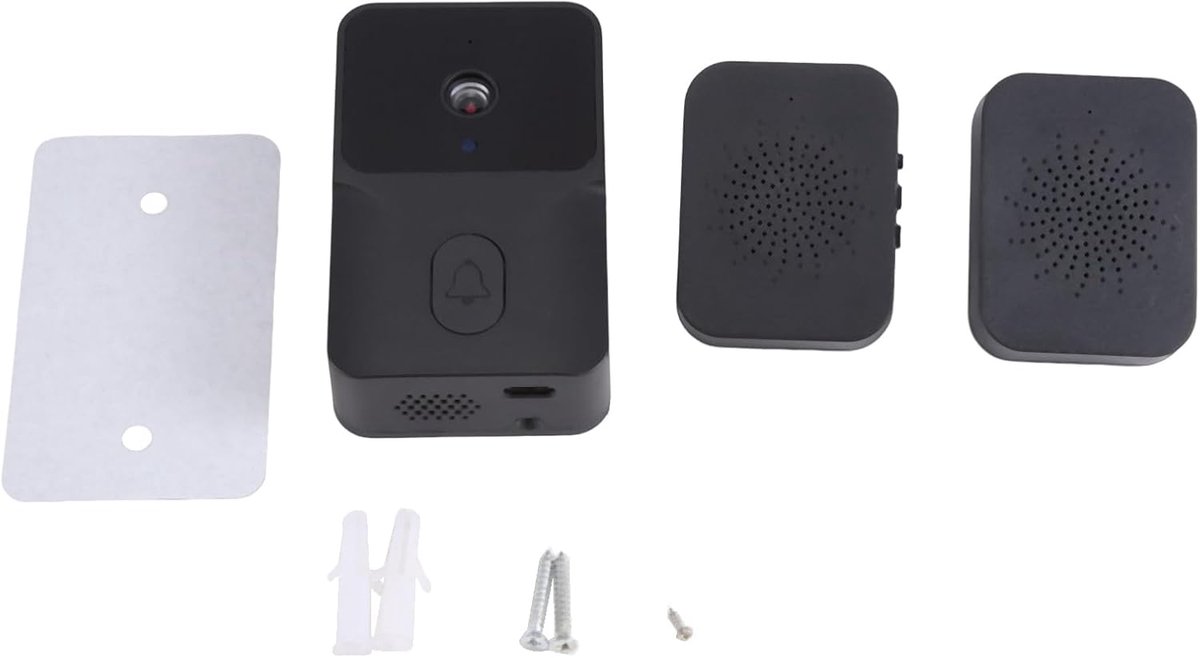 Slimme Wifi Deurbel - Beveiligingscamera Buiten - Huis Beveiligen - Nachtzicht - HD Kwaliteit - Zwart