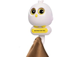 Zelfklevende Haken - Sleutelhouder Vogel - Orde Houden - Schattig Vogeldesign - 12 x 8 x 7 cm - Wit
