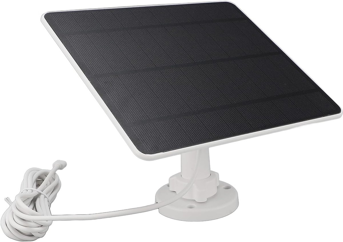 Zonnepaneel - Zonneoplader - Camera Voeden - Hoog Rendement - 12W - Zwart
