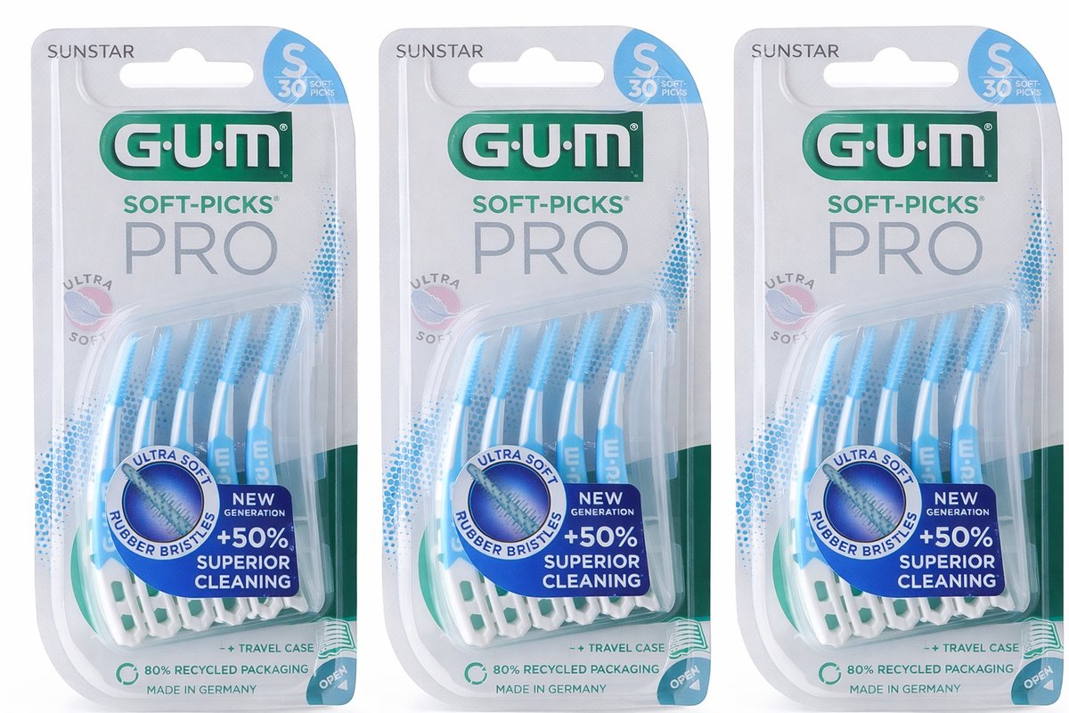 GUM Soft Picks PRO Small – 3 x 30 Stuks - Voordeelverpakking