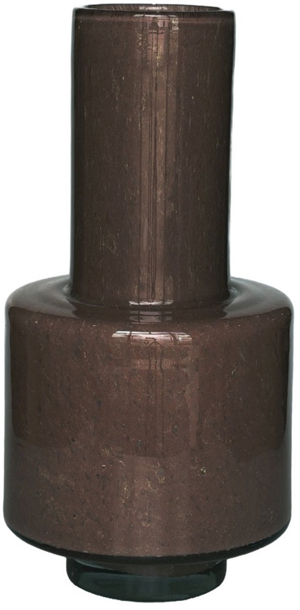 Vase The World Vaas Volta Elite | Donker bruin | Mondgeblazen glas | Ø19 x H36 cm