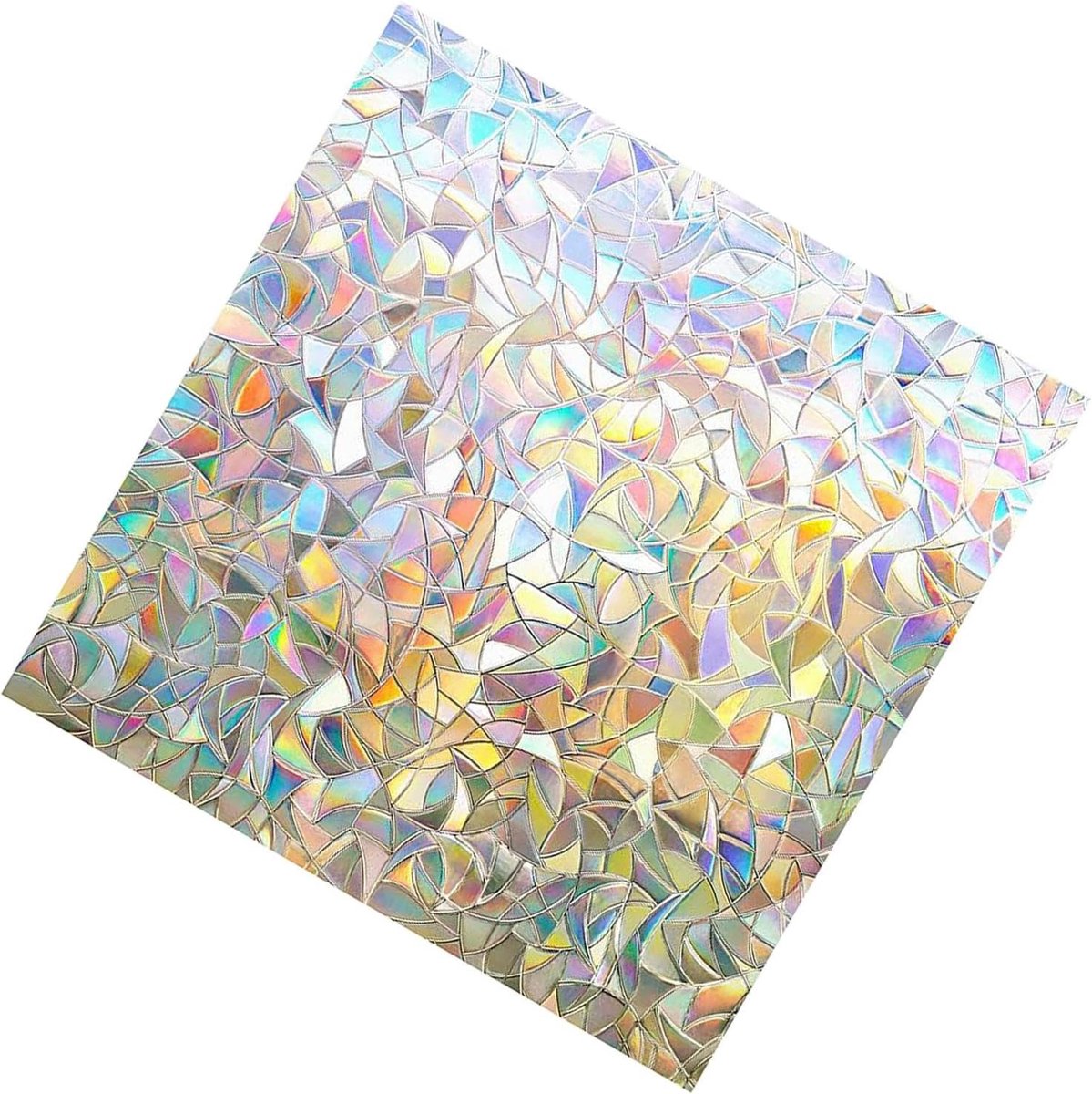 Raamfolie Privacy - Privacyfolie Statisch - Privacy Vergroten - Niet-klevende Installatie - 200x45 cm - Iriserend