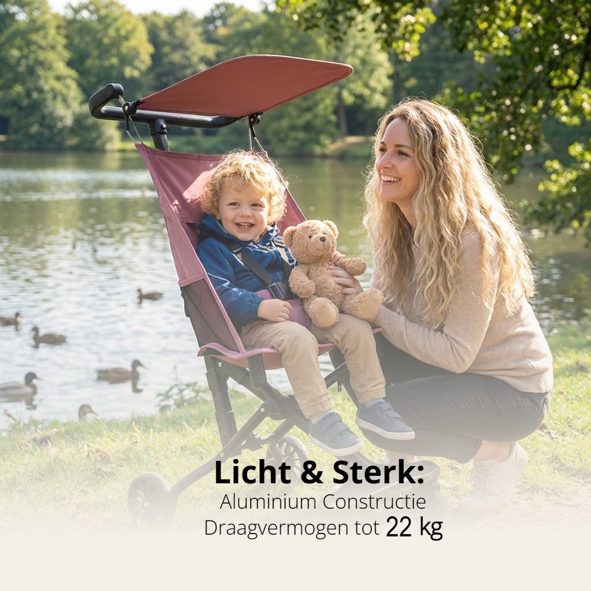 QGT Compacte Buggy - Lichtgewicht reisbuggy, 2.8kg, tot 22kg thumbnail 2