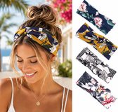 4 Stuks - Dames Haarbanden Gebloemd – Hoofdbanden - Trendy Haaraccessoires voor Meiden, Tieners & Vrouwen – Comfortabel & Stijlvol