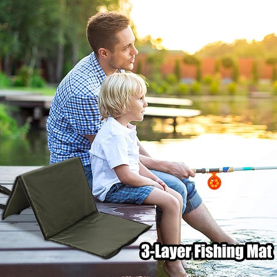 Vouwmat Visuitrusting - Opvouwbare mat - Vissen en kamperen - Antislip stabiliteit - 80 x 35 cm - Zwart — afbeelding 5