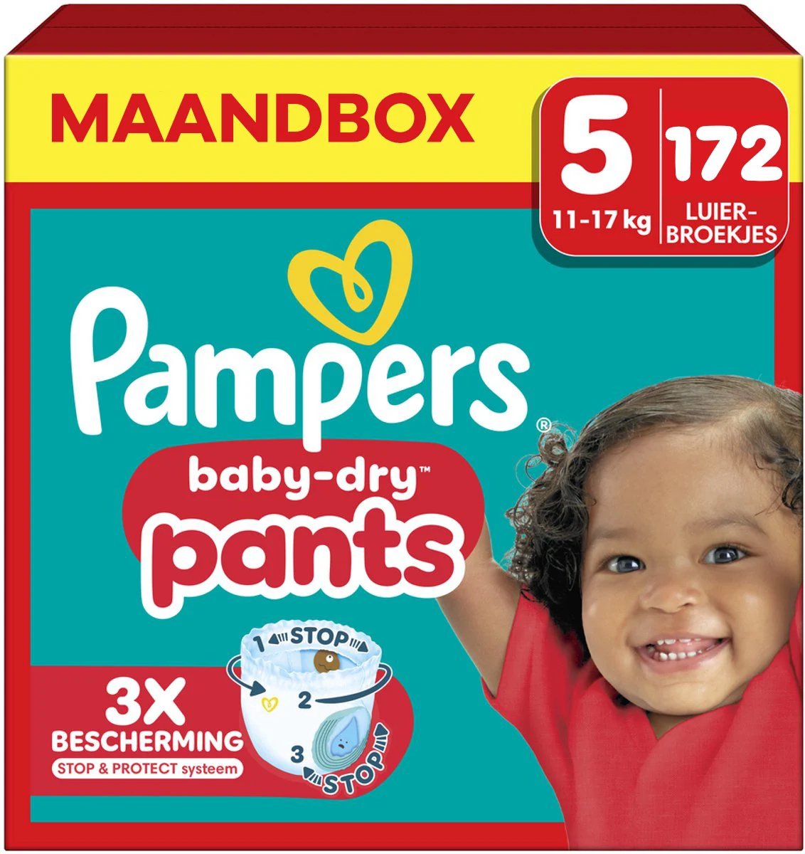 Pampers - Baby Dry Pants - Maat 5 - Maandbox - 172 stuks - 11/16 KG