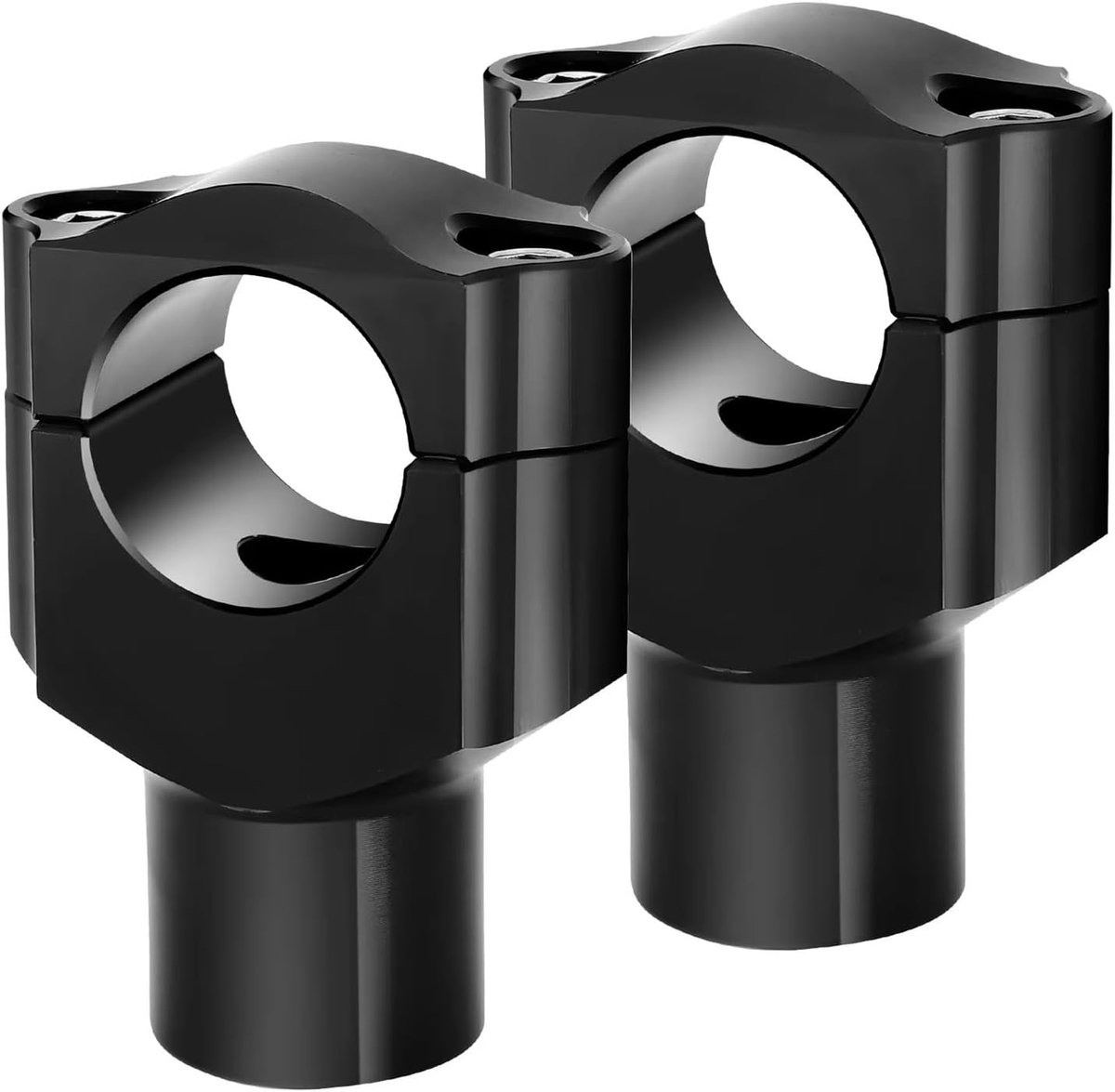 Stuurverhogers Motor - Stuurklemmen Motorfiets - Comfortabeler Rijden - CNC Aluminium Constructie - 25 mm 1 inch - Zwart