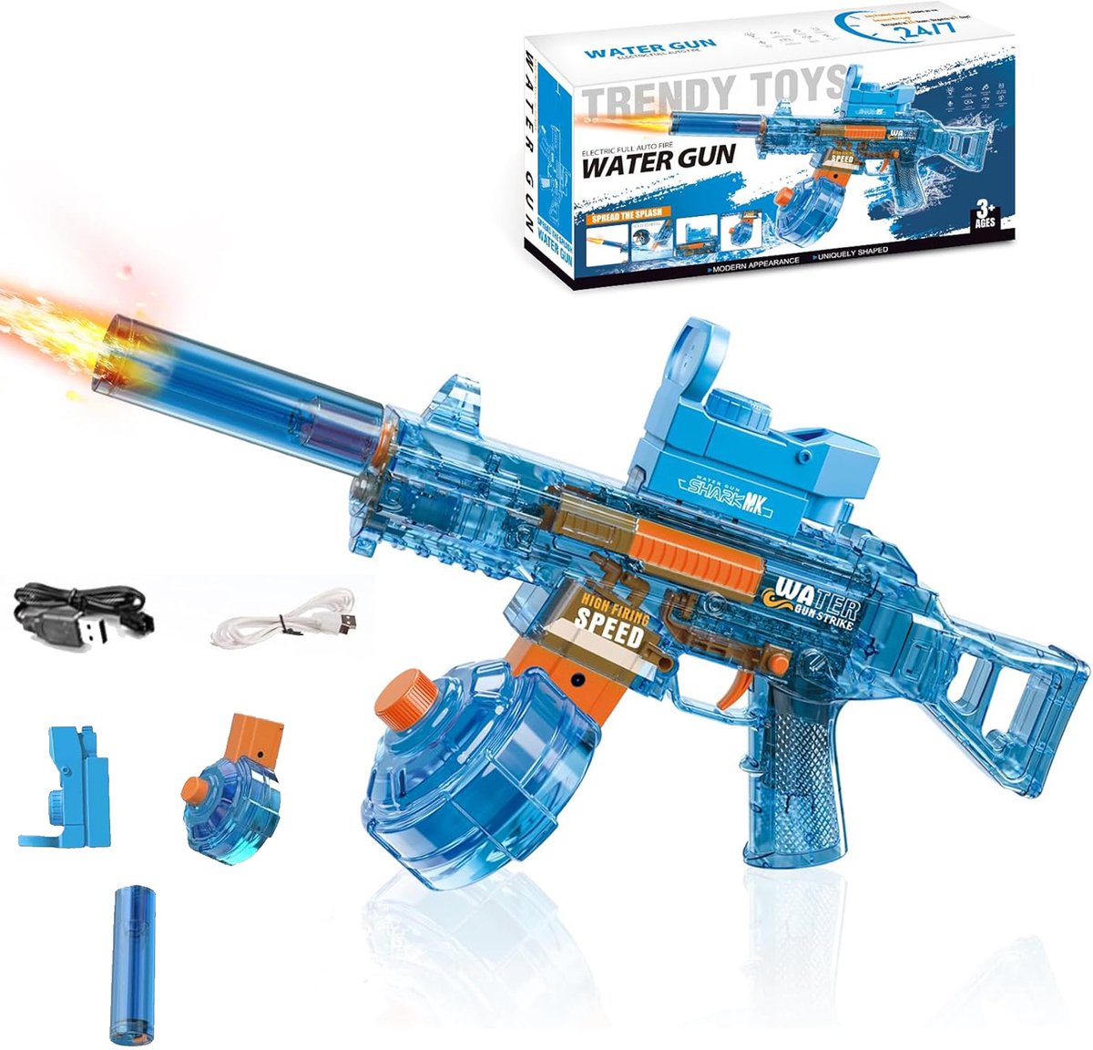 Elektrisch Waterpistool Voor Kinderen - Automatisch Spuitpistool - Waterpistolen Met Led Verlichting
