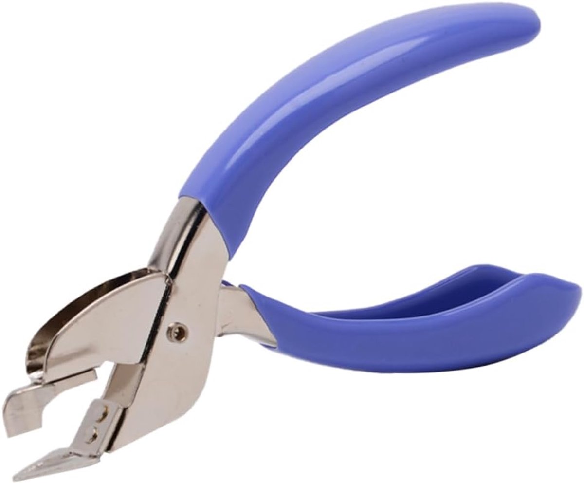 Nietjesverwijderaar - Nietjes trekker - Kantoorwerk - Zware kwaliteit - 18x12.2cm - Blauw