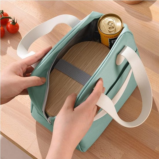 Draagbare Mini Geïsoleerde Lunch Bag, Klein Blauw, Schattig, Outdoor Picknick & Opbergtas — afbeelding 4