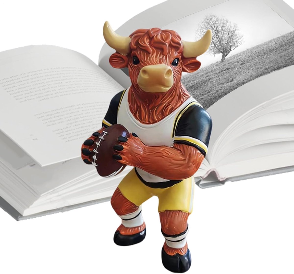Voetbalbeeld Kunsthars - Sportfiguur Decoratie - Kamer Aankleden - Realistisch Ontwerp - 12.5 cm - Bruin