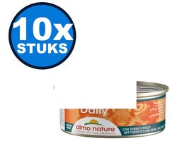 10x Almo Nature Daily Mousse - Tonijn & Kip - Kattenvoer Natvoer - 85g
