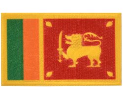 Embleem vlag Sri Lanka- Strijk embleem - Carnavalskleding - Carnaval accessoires