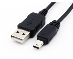 OneOne 2,0m USB kabel. Datakabel is voor enkele camera's ook een oplaadkabel snoer past op Sony Cybershot DSC-W350, DSC-W360, DSC-W380, DSC-W390, DSC-W515PS, DSC-W560, DSC-W570, DSC-W580, DSC-WX10, DSC-WX30, DSC-WX5, DSC-WX7, DSC-WX9, VMC-MD3