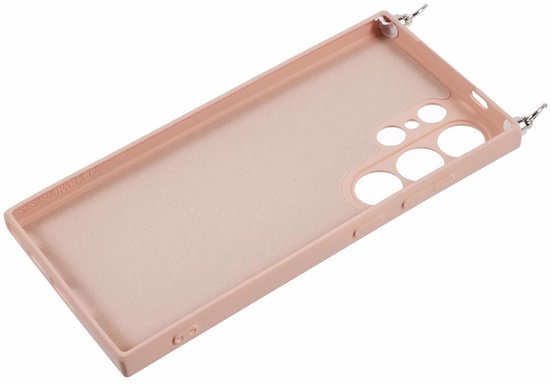 Roze TPU hoesje voor Samsung Galaxy S24 Ultra, binnenkant.