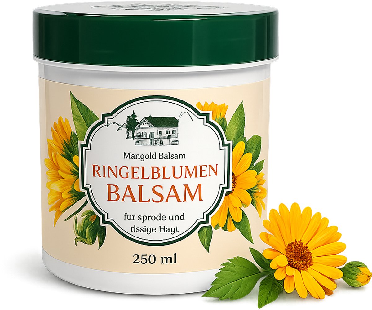 Vom Pullach Hof Ringelblumen Balsem 250 ml - Calendula Balsem - Intensieve Verzorging voor Droge en Gevoelige Huid