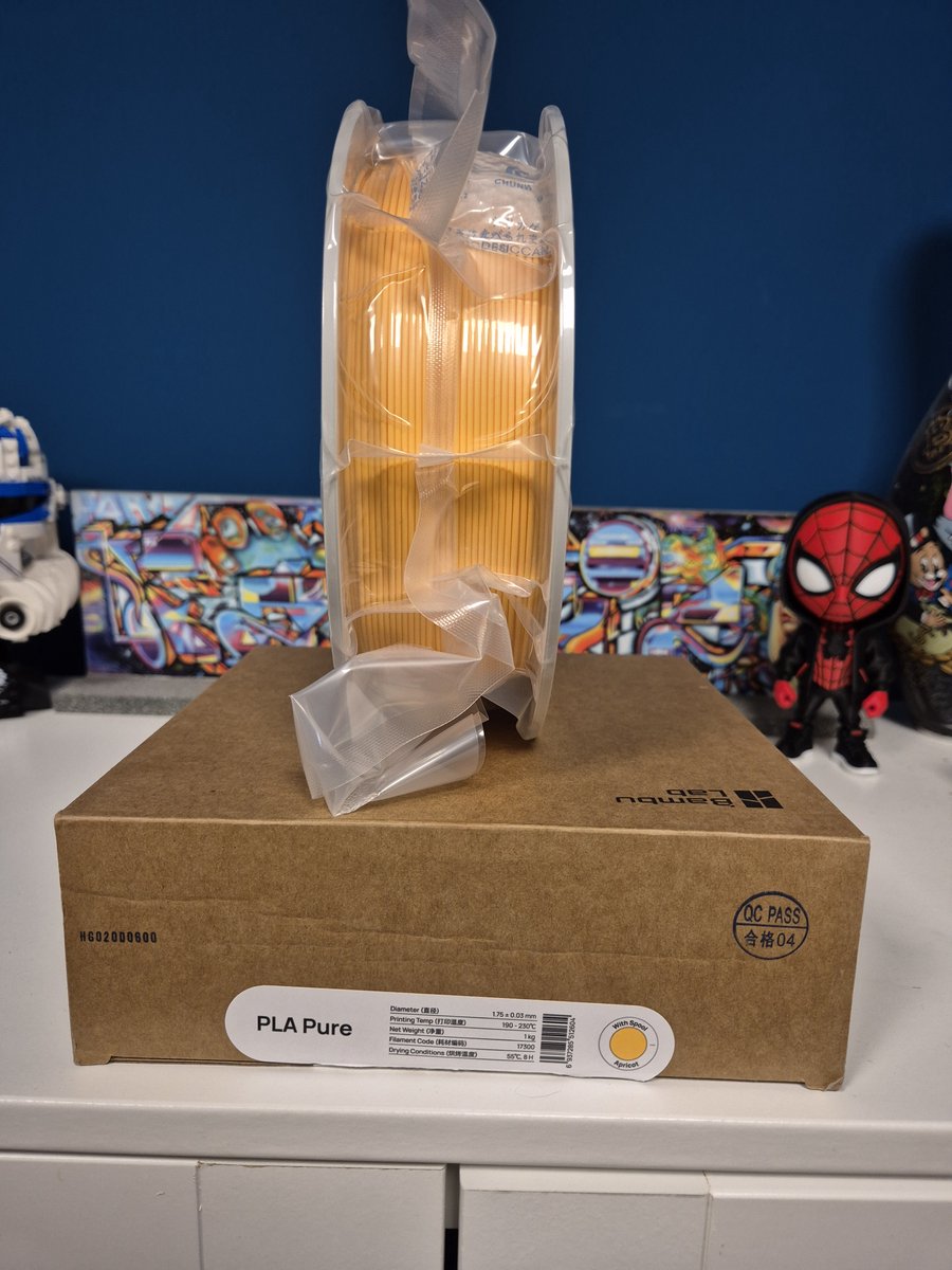 Bambu Lab PLA Pure - Apricot (Abrikoos) - 3D Printer Filament - 1.75mm - 1kg - Inclusief Herbruikbare Spoel