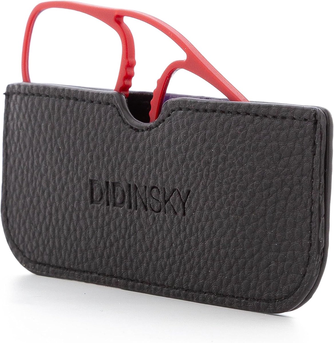 Leesbril zonder beugel - Compacte leesbril Neusbril - Comfortabel lezen - Zelfklevend etui - 13 x 5 x 2 cm