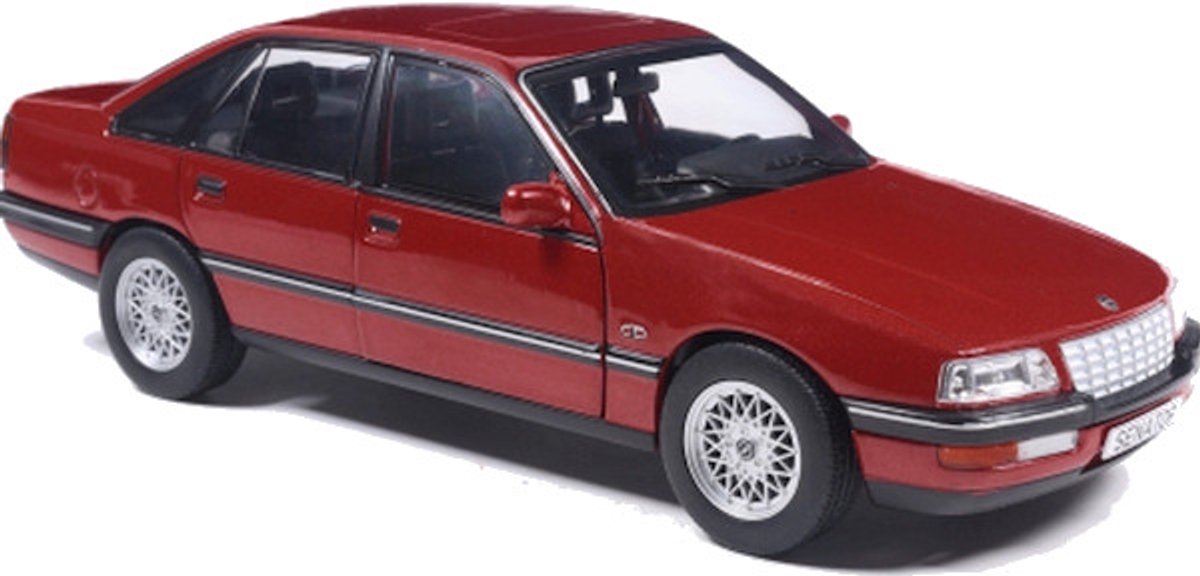Opel Senator B 1987 Donker Rood Modelauto 1/24 White Box