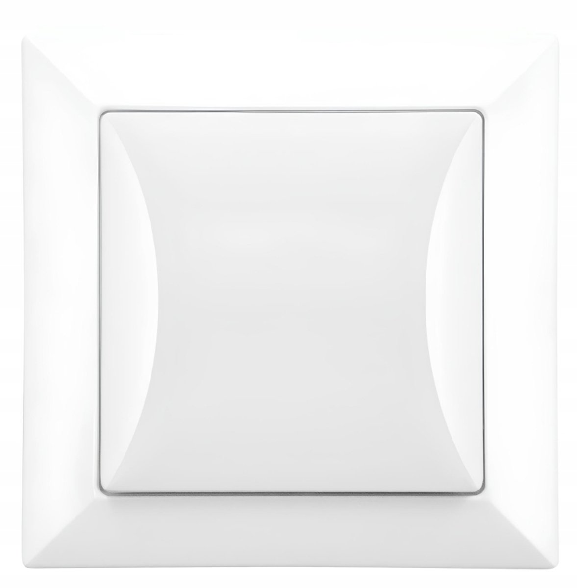 Duwi Pola Serie - Schakelaar - 8,1x8,1 cm - Wit - 250V - 10A