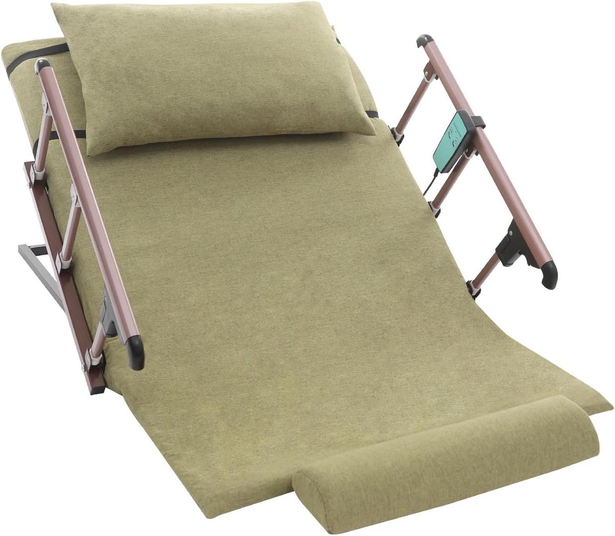 Elektrische Bedleuning - Verstelbare Rugsteun - Comfortabel Lezen - Inclusief Afstandsbediening - 120 x 75 cm - Groen