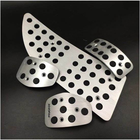 Pedaalhoezen Set - Auto Pedaal Covers - Verbeterde Grip - Antislip Rubber - 3 Stuks - Zilver — afbeelding 3