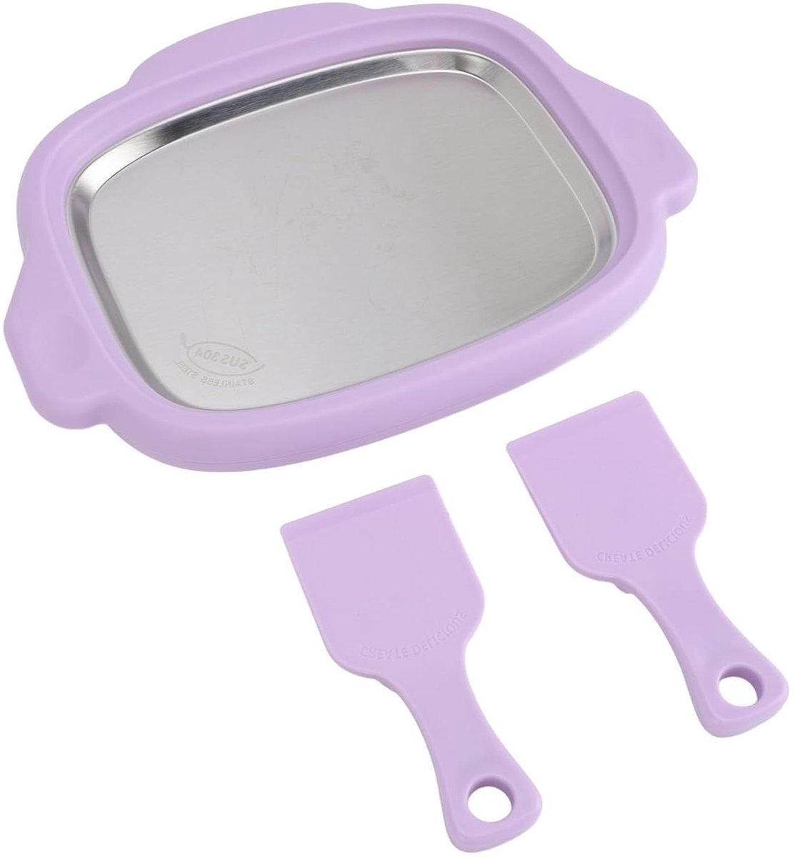 IJsmachine Plaat - Dessert Maker - Zelf IJs Maken - Snelle Koeling - 26 cm Lengte - Zilver