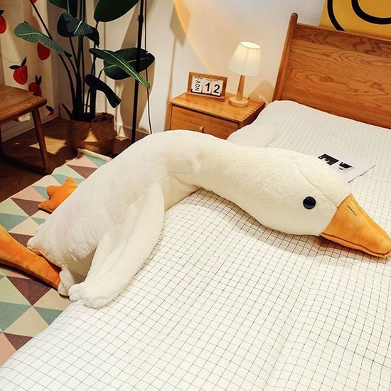 XXL Eend Knuffel - Mega - Pluche - 160CM - Groot cadeau