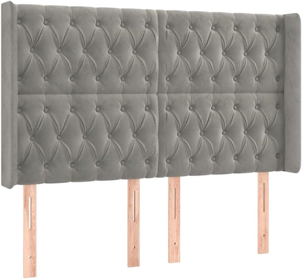 Hoofdeinde met oren - Beddecoratie - Slaapkamer aankleden - In hoogte verstelbaar - 147 cm