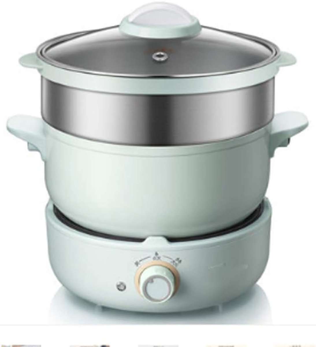 Elektrische Pan Multifunctionele Kookpan Snel Maaltijden Bereiden Non-stick Coating 26 cm Zwart
