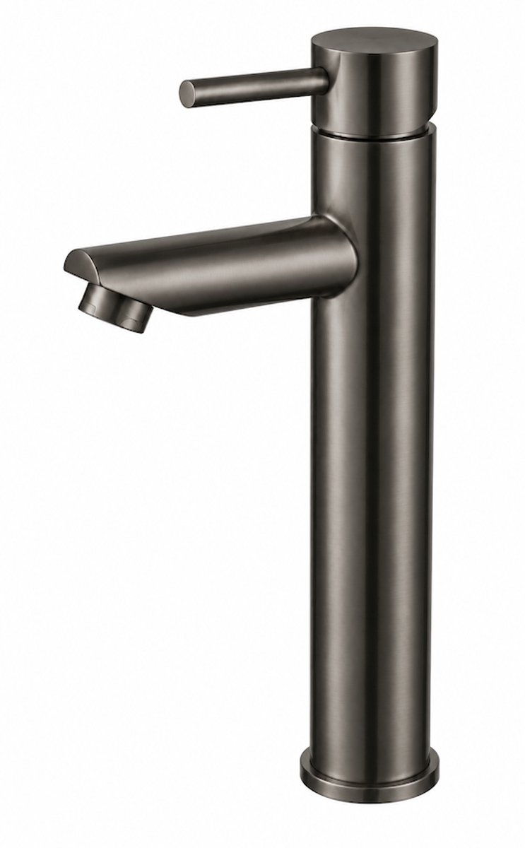 LINEA UNO - Narva hoog - Gun metal - Wastafelkraan - - 201406