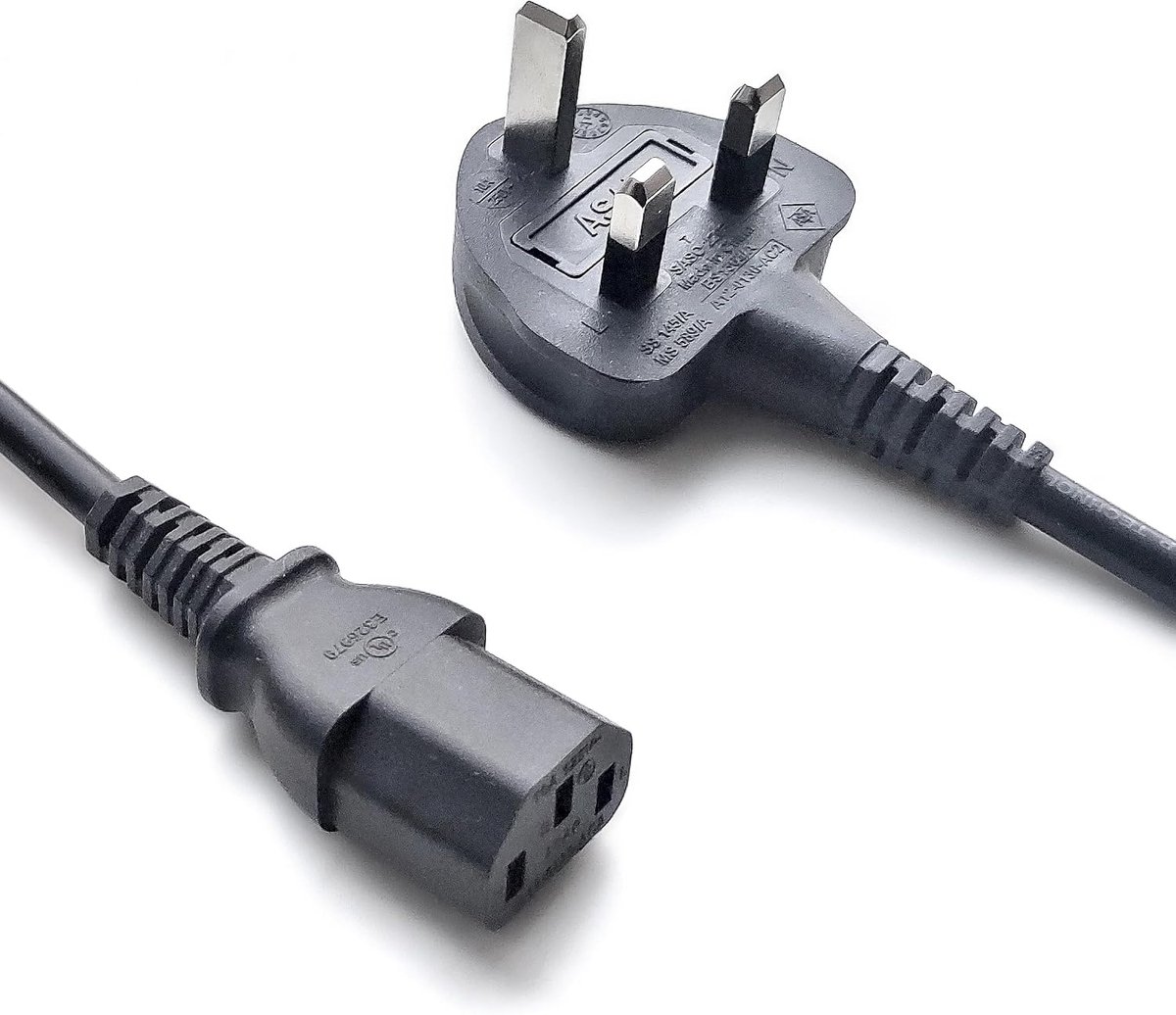 Netsnoer C13 - Stroomkabel Waterkoker - Apparaten Aansluiten - Vergulde Connectoren - 18 meter - Zwart