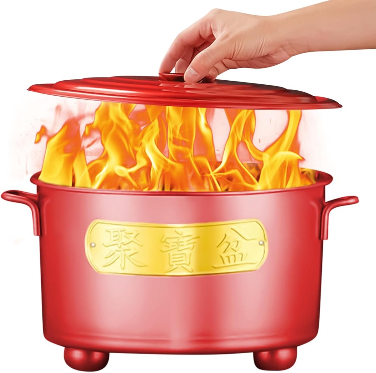 Buiten Brandton - Verbrandingsoven Tuinafval - Veilig Afval Verbranden - Hittebestendig Ontwerp - 27 x 27 x 27 cm - Rood
