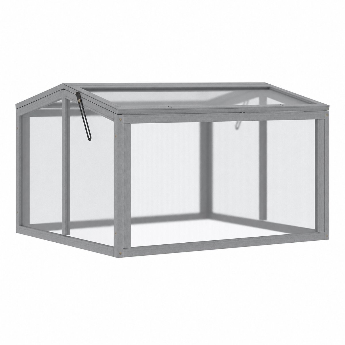 M-Goods - Kweekkas - Tuinkas - Kweekbak - Mini Broeikas met Openklapbaar Dak - Houten Kweekkas 90x80x58 cm