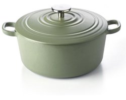 BK Bourgogne Braadpan - 28CM - Groen - Gietijzer - Inductie