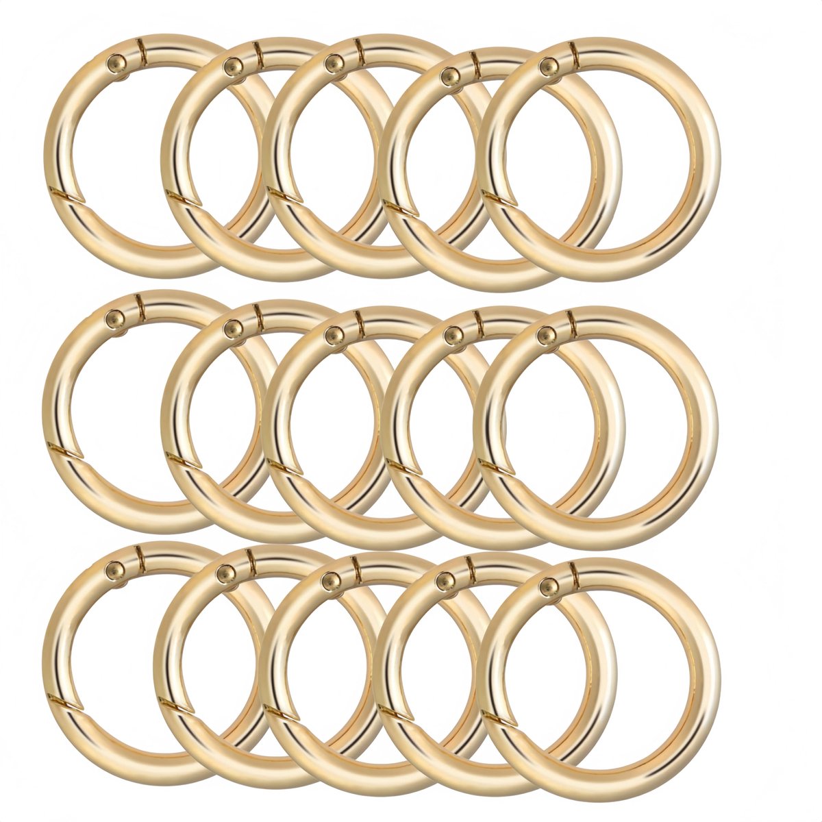 Karabijnhaken 45 mm - goud zinklegering - kliksluiting - perfect voor knutselwerk - ShopVlot