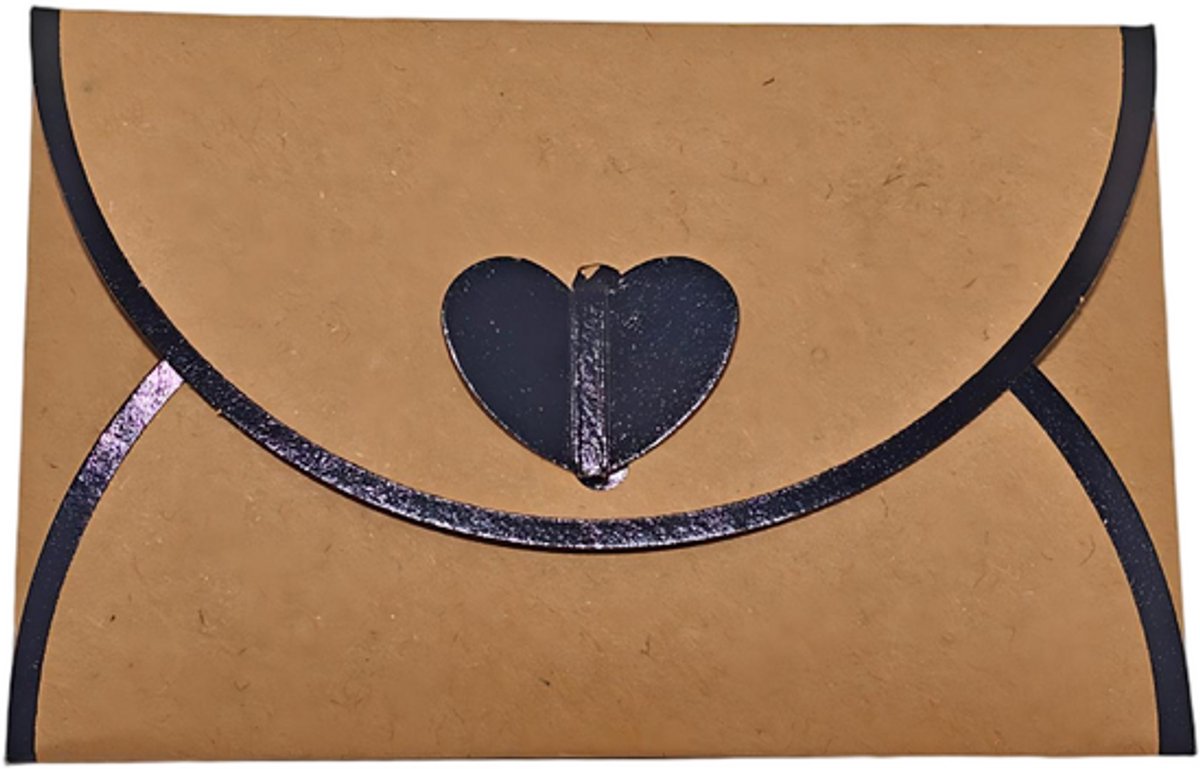 Envelopset – Set van 20 – Hartvormige enveloppen – Hartvormige klep – Dik materiaal – Ontwerp met goudfolierand – Geschikt voor wenskaarten en uitnodigingen – 10,2 x 7,1 cm