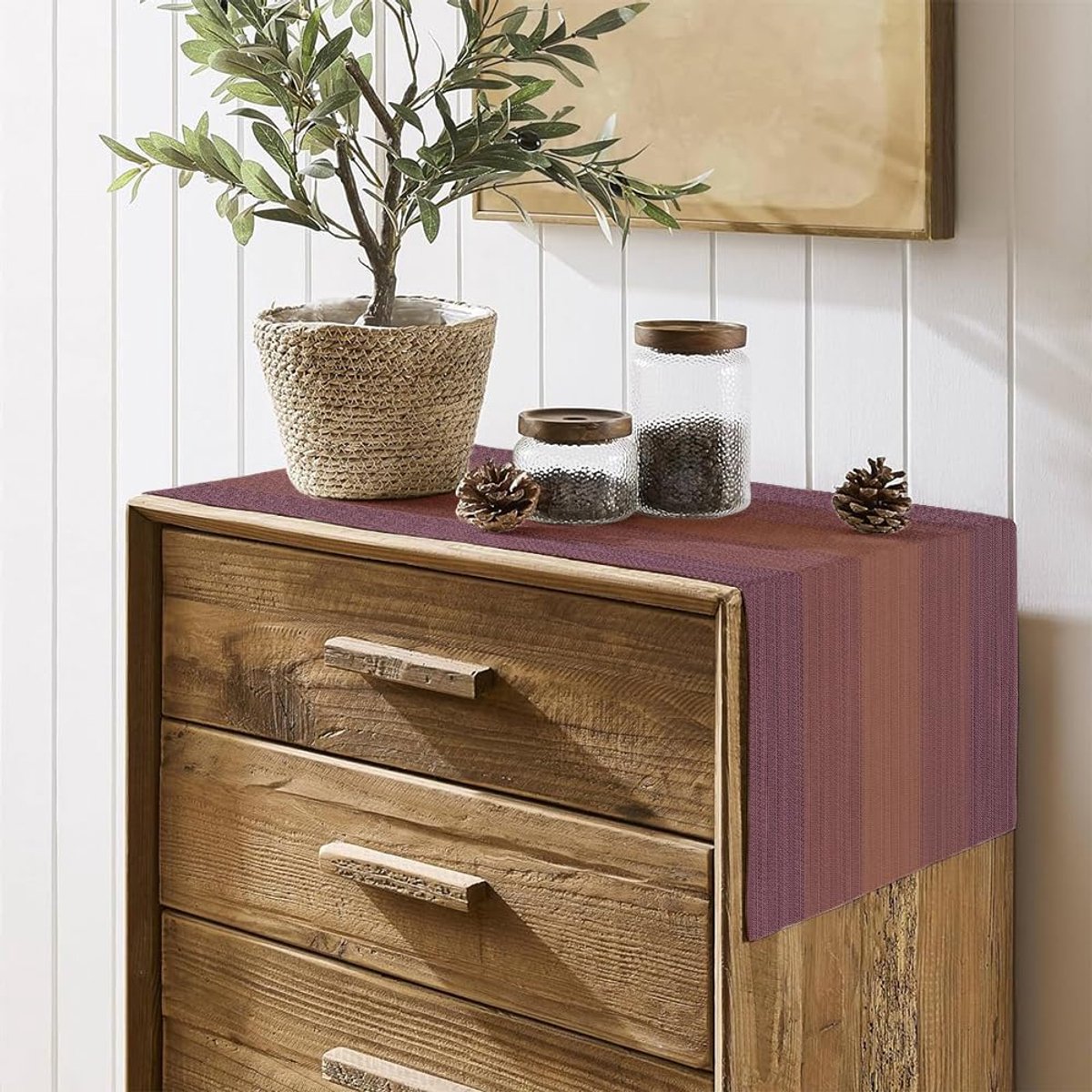 Tafelloper 40 x 100 cm - afwasbaar - linnenlook - kleurrijke decoratie voor buiten - ShopVlot